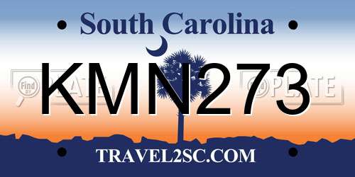 KMN273 South Carolina License Plate