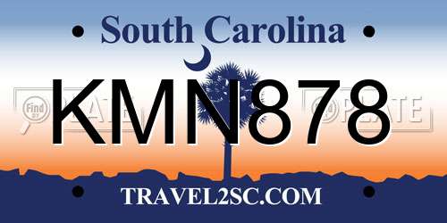 KMN878 South Carolina License Plate