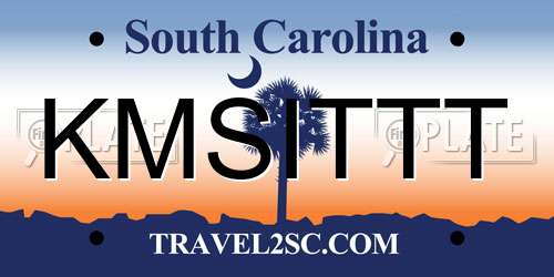 KMSITTT South Carolina License Plate