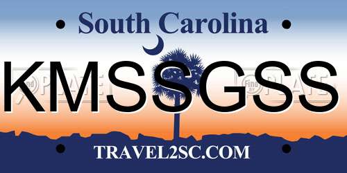 KMSSGSS South Carolina License Plate