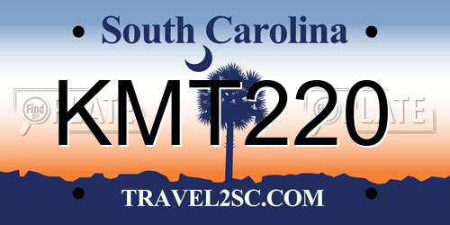 KMT220 South Carolina License Plate