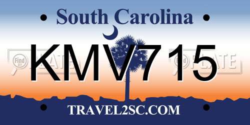 KMV715 South Carolina License Plate