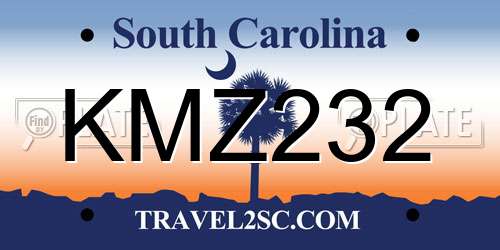 KMZ232 South Carolina License Plate