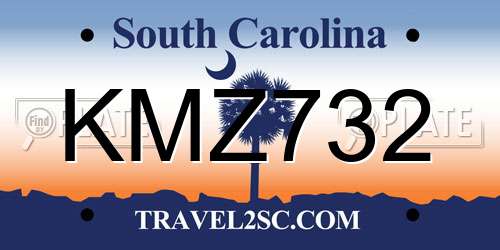 KMZ732 South Carolina License Plate