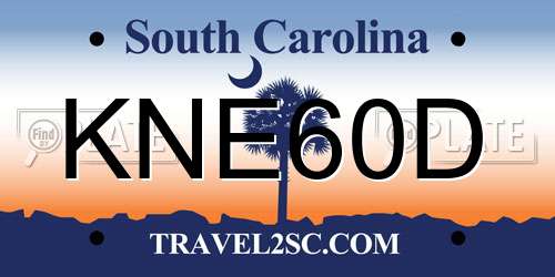 KNE60D South Carolina License Plate