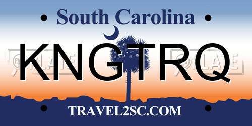 KNGTRQ South Carolina License Plate