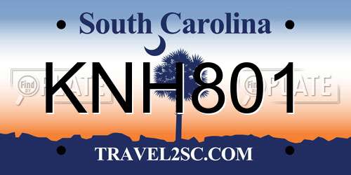 KNH801 South Carolina License Plate