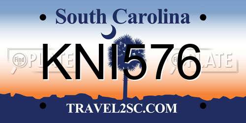 KNI576 South Carolina License Plate
