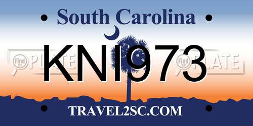 KNI973 South Carolina License Plate