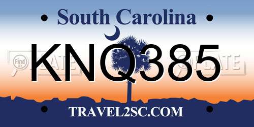KNQ385 South Carolina License Plate