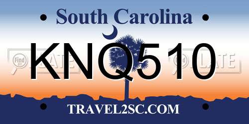 KNQ510 South Carolina License Plate