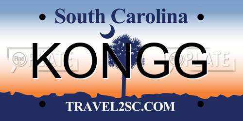 KONGG South Carolina License Plate