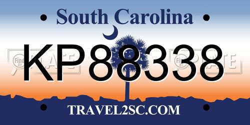 KP88338 South Carolina License Plate