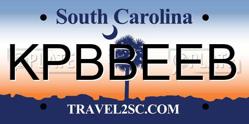 KPBBEEB South Carolina License Plate