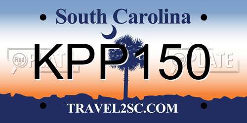 KPP150 South Carolina License Plate
