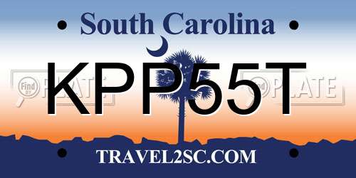 KPP55T South Carolina License Plate