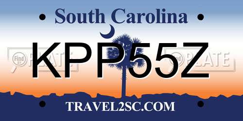 KPP55Z South Carolina License Plate