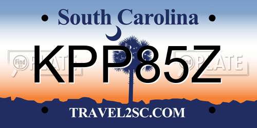 KPP85Z South Carolina License Plate