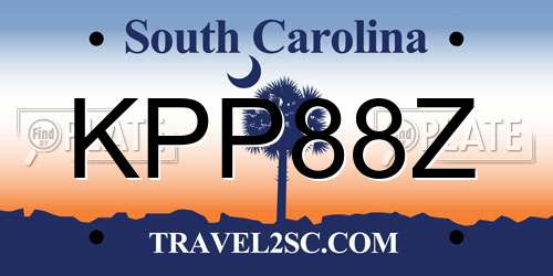 KPP88Z South Carolina License Plate