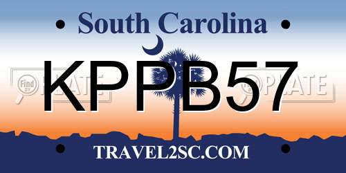 KPPB57 South Carolina License Plate