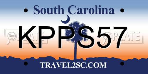 KPPS57 South Carolina License Plate