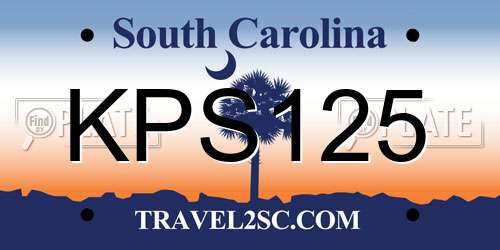 KPS125 South Carolina License Plate