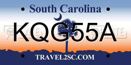 KQG55A South Carolina License Plate