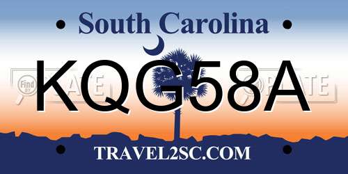 KQG58A South Carolina License Plate