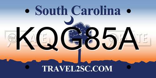KQG85A South Carolina License Plate