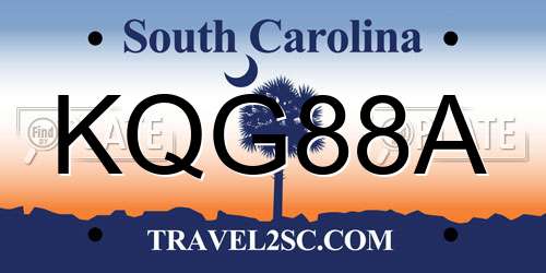 KQG88A South Carolina License Plate