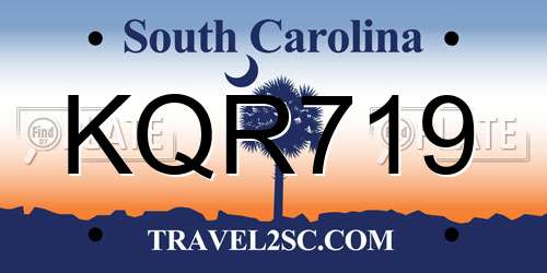 KQR719 South Carolina License Plate