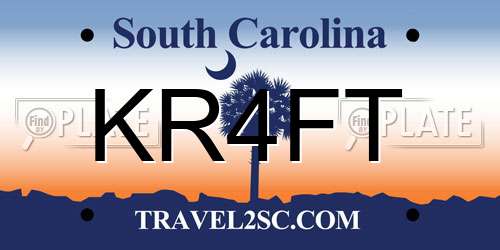 KR4FT South Carolina License Plate