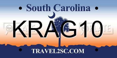 KRAG10 South Carolina License Plate