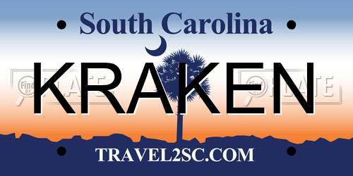 KRAKEN South Carolina License Plate