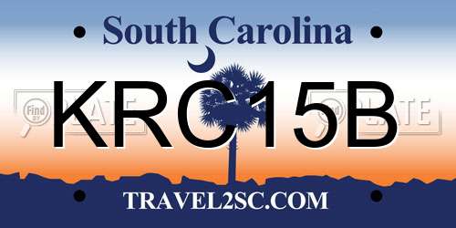 KRC15B South Carolina License Plate