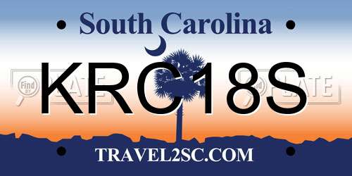 KRC18S South Carolina License Plate