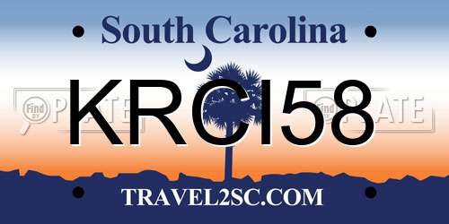 KRCI58 South Carolina License Plate