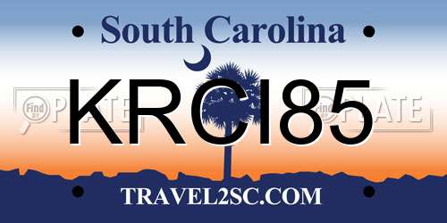 KRCI85 South Carolina License Plate