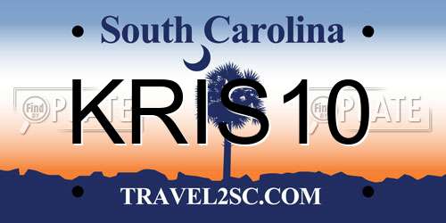 KRIS10 South Carolina License Plate