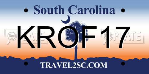 KROF17 South Carolina License Plate