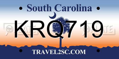 KRQ719 South Carolina License Plate