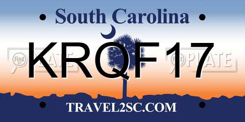 KRQF17 South Carolina License Plate