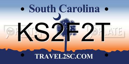 KS2F2T South Carolina License Plate