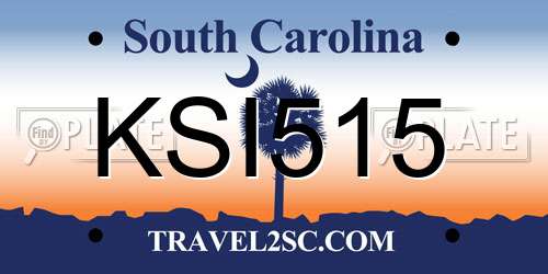 KSI515 South Carolina License Plate