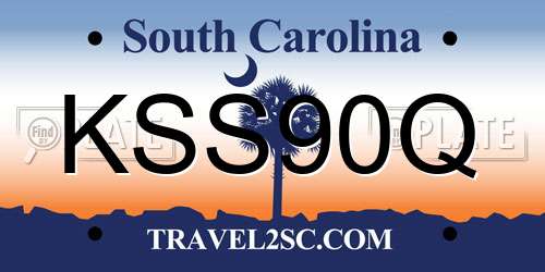 KSS90Q South Carolina License Plate