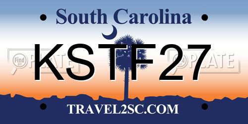 KSTF27 South Carolina License Plate