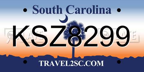 KSZ8299 South Carolina License Plate