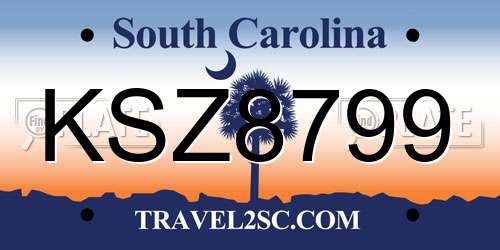 KSZ8799 South Carolina License Plate