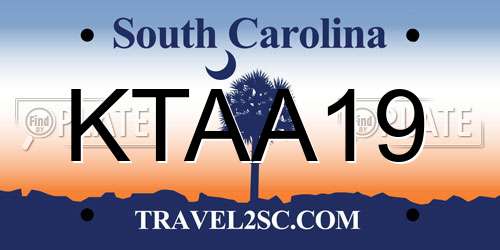 KTAA19 South Carolina License Plate