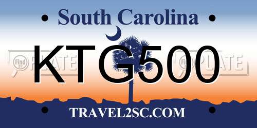 KTG500 South Carolina License Plate